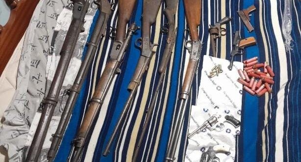 Detuvieron a un hombre por violencia de género y le descubrieron un arsenal de armas en Capitán Bermúdez | Rosario y la región