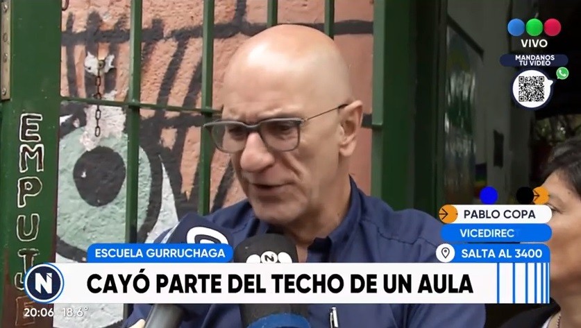 Video: así cayó el techo de la escuela Gurruchaga en medio del temporal | Rosario y la región