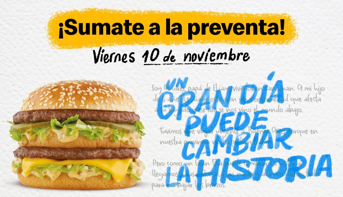 Llega el Gran Día: McDonald’s te invita a participar de la preventa y ayudar a quienes más lo necesitan | Rosario y la región