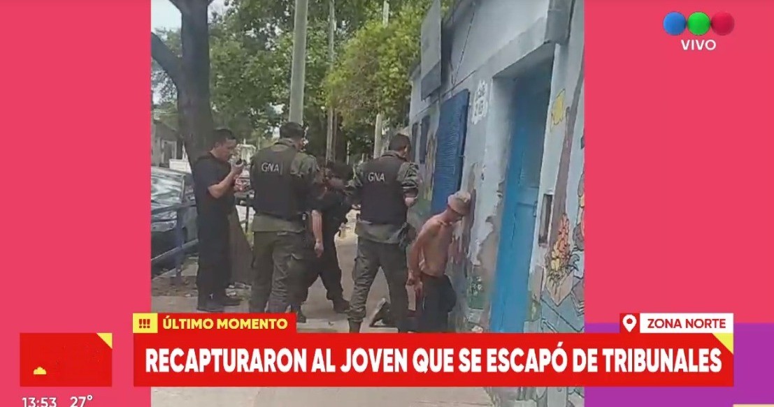 Capturaron al  preso que se escapó de Tribunales cuando pidió permiso para ir al baño | Información General