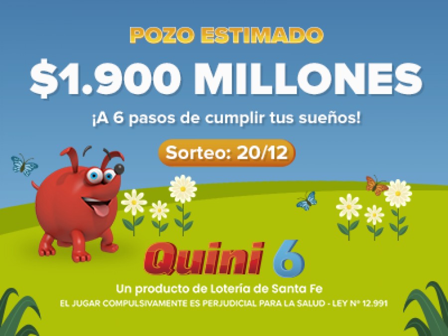 El Quini 6 quedó vacante y se viene con 1.900 millones de pesos | Información General