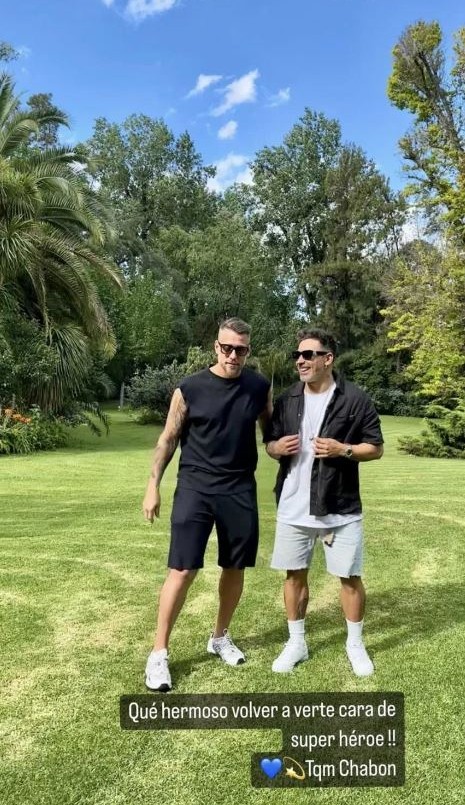 Germán Denis visitó a Ezequiel Lavezzi: "Solo necesitaba recuperarse con su familia" | Deportes