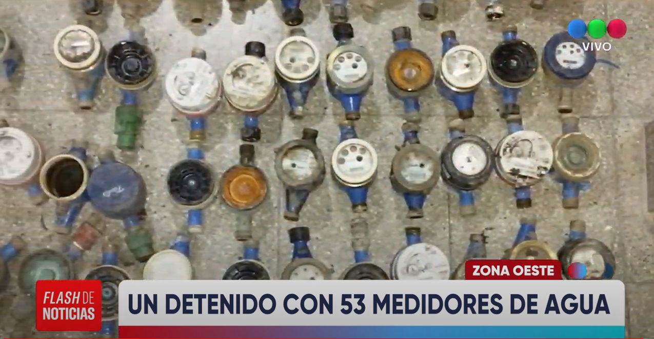 Fue detenido con más de 50 medidores de agua encima | Rosario y la región
