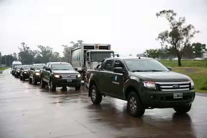 Helicópteros, camiones y camionetas del Ejército llegaron a Rosario | Rosario y la región