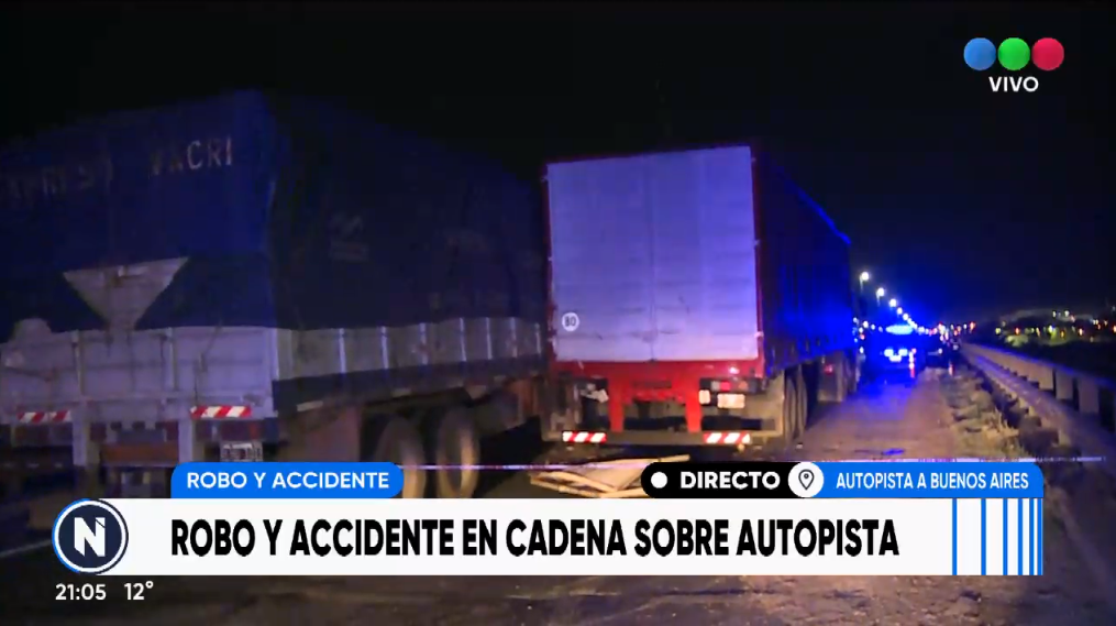 Un robo desata choque y caos en la autopista a Buenos Aires | Rosario y la región