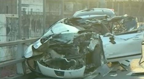 Brutal choque en autopista 25 de Mayo: hay un herido grave | Información General