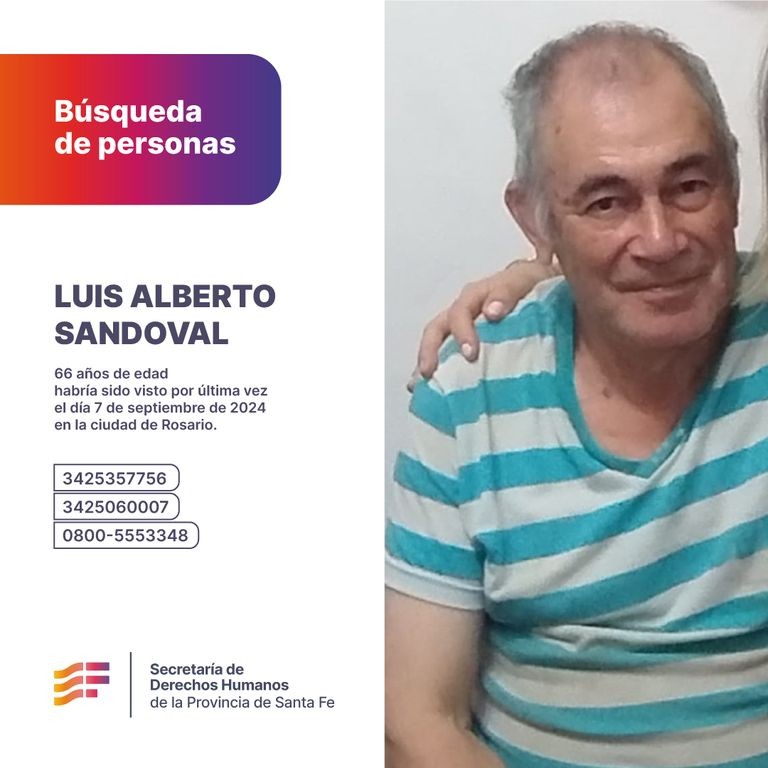 Buscan a un hombre de 66 años que padece epilepsia | Rosario y la región
