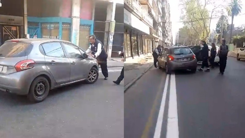 Video: estacionó mal, se negó a que la grúa se lleve su auto y aceleró con un inspector por delante | Rosario y la región