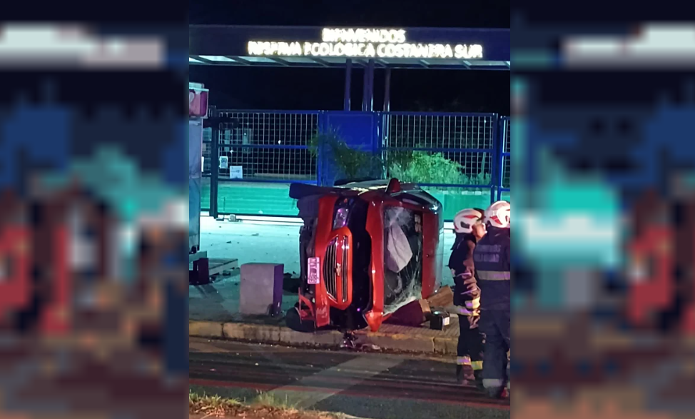 Automovilista volcó tras chocar contra un poste de luz en Puerto Madero: dio negativo en el control de alcoholemia | Información General