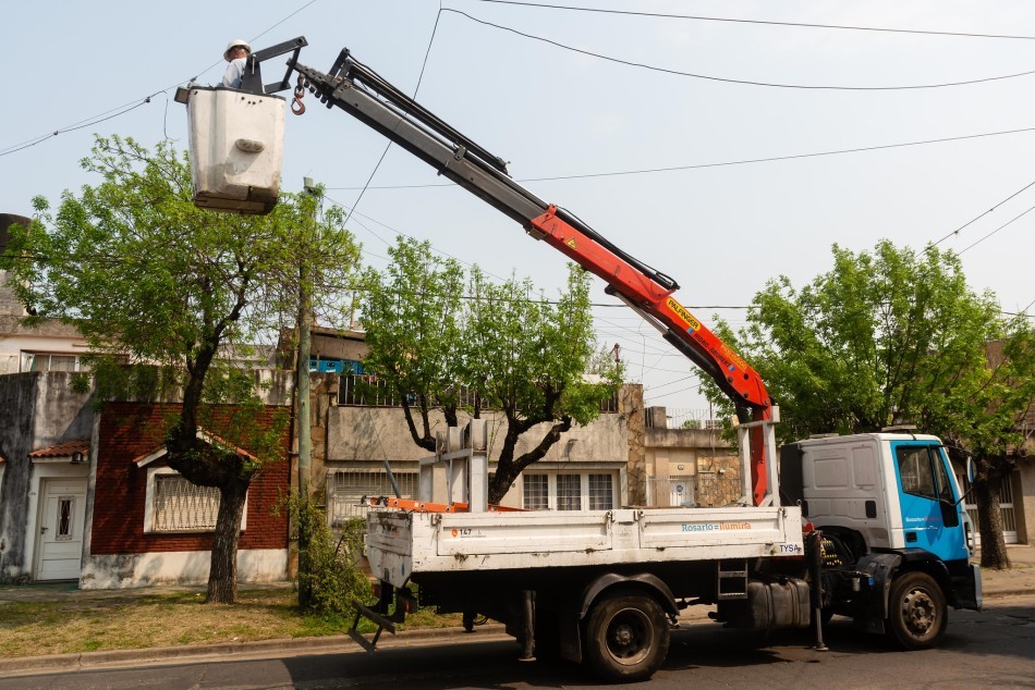 Barrio Belgrano: avanza el recambio de luminarias | Rosario y la región