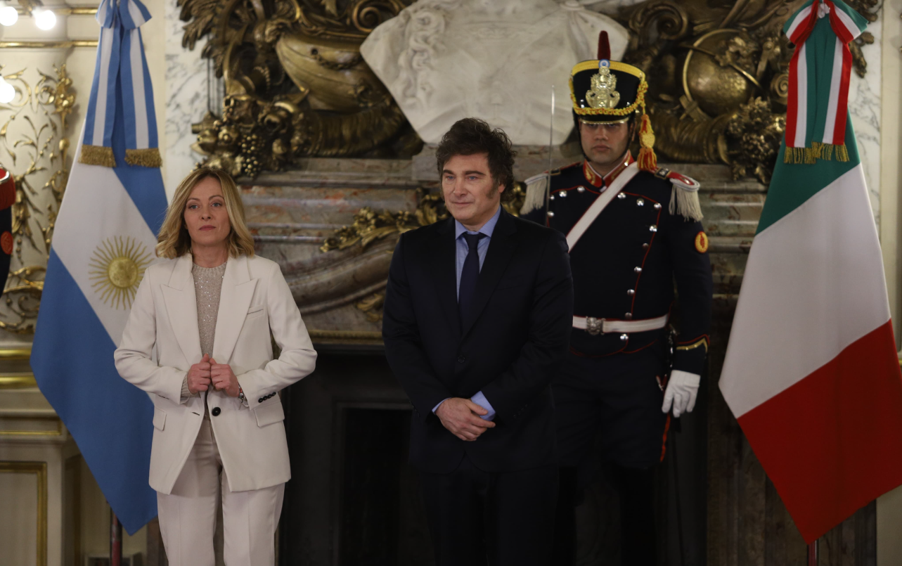 Javier Milei recibió Giorgia Meloni en la Casa Rosada | Política y Economía