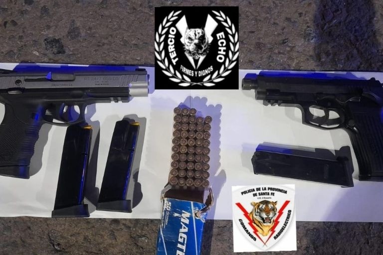 Madrugada de detenciones: cuatro personas aprehendidas con armas y municiones | Rosario y la región