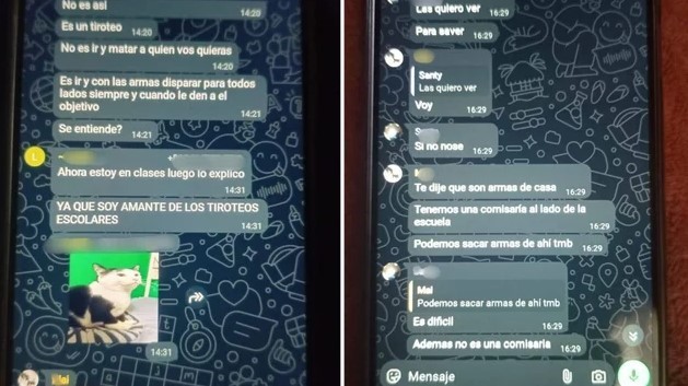 Se conocieron más chats de cómo los alumnos planificaban la masacre en Maschwitz | Información General