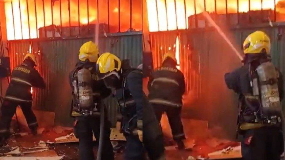Un incendio destruyó por completo una carpintería | Rosario y la región