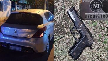 Persecución en la zona sur terminó con cuatro personas detenidas, un arma incautada y un auto robado | Rosario y la región