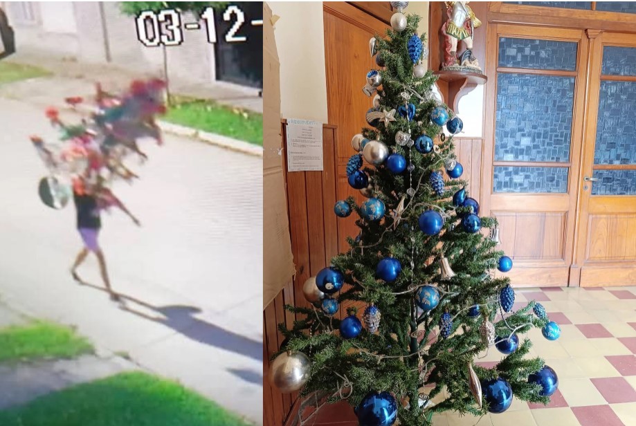 Robaron el árbol navideño de una iglesia del cordón industrial | Rosario y la región