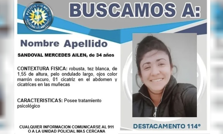 Buscan a una mujer neuquina de 34 años que desapareció en Río Negro | Información General