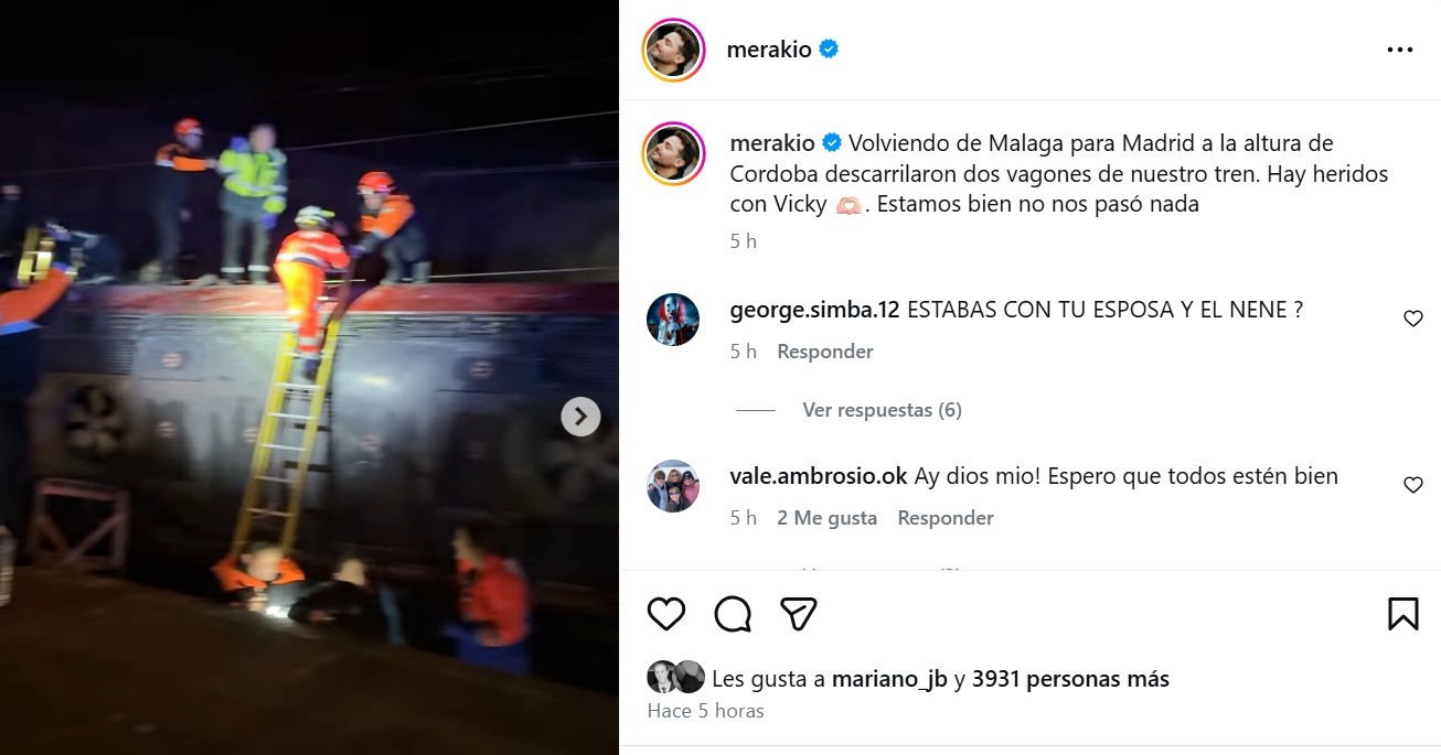 Los videos del influencer Merakio, quien viajaba en el tren que descarriló en España y dejó al menos 21 muertos | Internacionales
