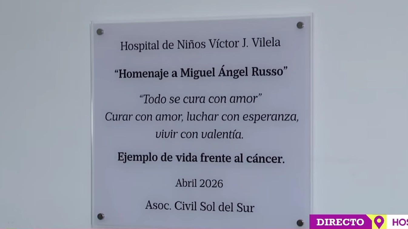 "Todo se cura con amor": emotivo homenaje a Miguel Ángel Russo en el Hospital Vilela | Rosario y la región