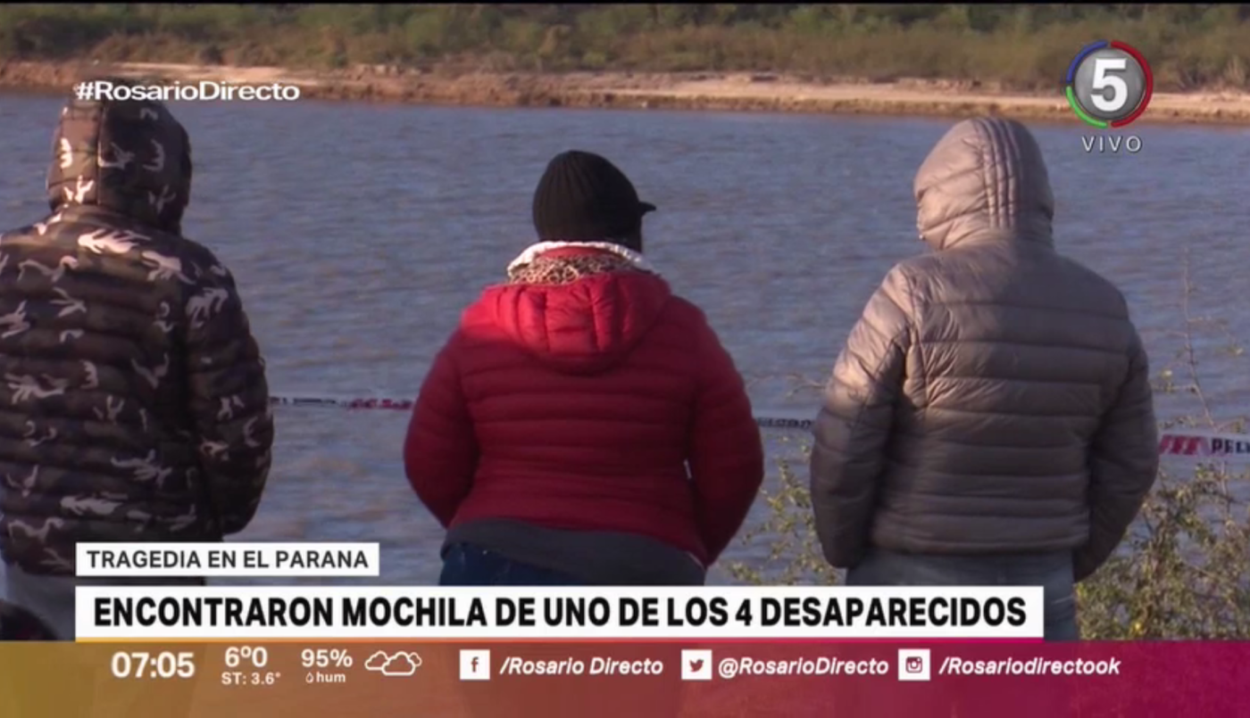 Encontraron la mochila de uno de los desaparecidos tras el naufragio en el Paraná | Información General