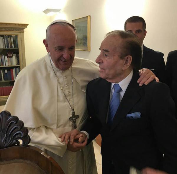 El expresidente Carlos Menem fue recibido en el Vaticano por el papa Francisco | Información General