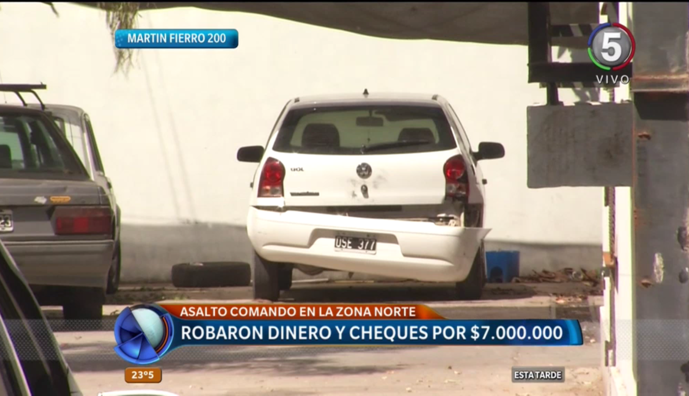Asalto comando en la zona norte: robaron 7 millones en cheques y efectivo | Información General