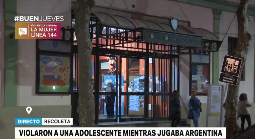 Recoleta: violaron a una adolescente mientras jugaba Argentina | Información General