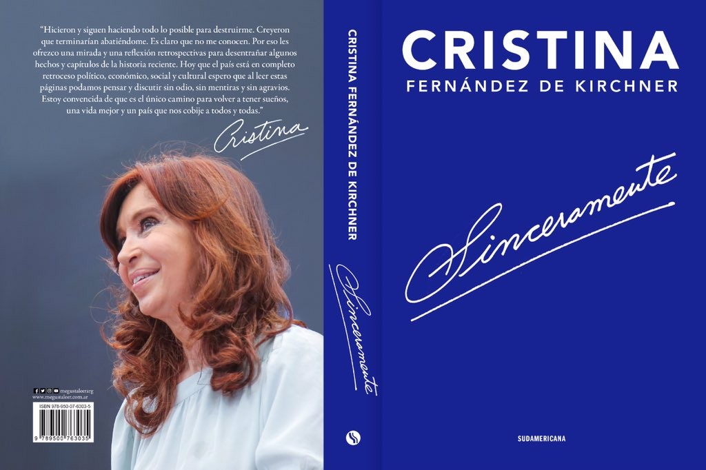 "Sinceramente": el libro de Cristina Kirchner sale a la venta | Información General