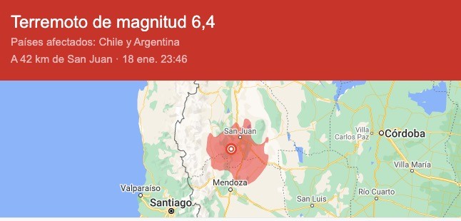 Un terremoto en San Juan se sintió con fuerza en Rosario | Información General
