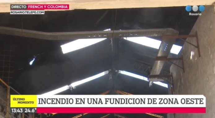 Incendio en una fundición de zona oeste | Rosario y la región
