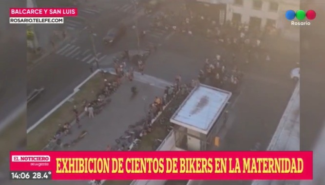 Encuentro de “bikers” irrumpió el descanso de la Maternidad Martin | Rosario y la región