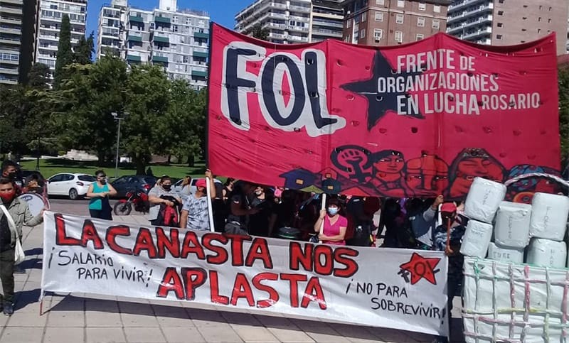 Movilización de organizaciones sociales en reclamo de aumento de los planes | Rosario y la región