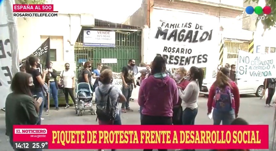Piquetes en el centro de Rosario frente a desarrollo social | Rosario y la región