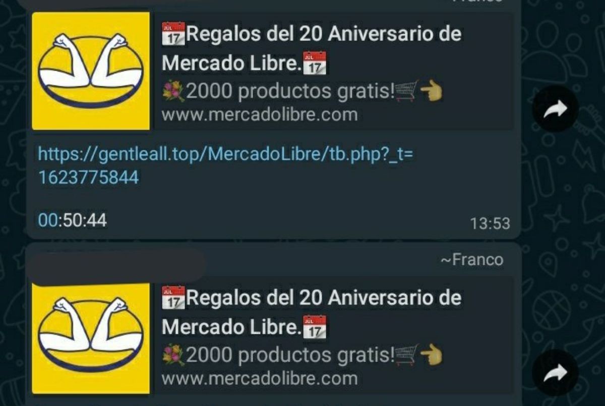 Estafa por WhastApp: el falso mensaje viral que ofrece productos gratis por el aniversario de Mercado Libre | Economía y negocios