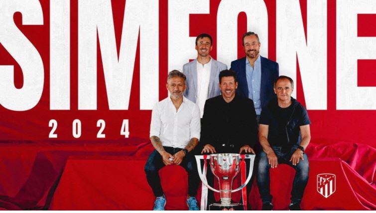 El Cholo Simeone renovó su contrato con el Atlético Madrid hasta 2024 | Deportes