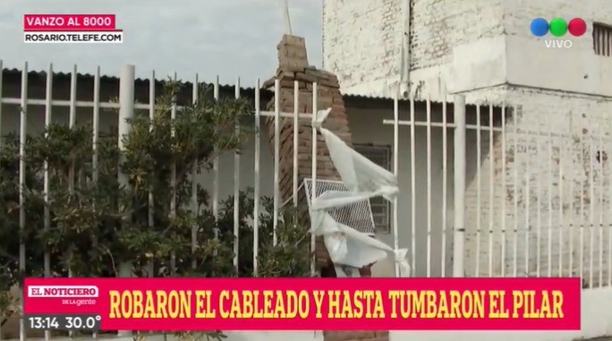 Tumbaron el pilar de una escuela en zona oeste para robar el cableado | Rosario y la región