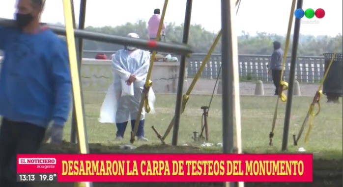 Desarmaron carpa de testeos frente al Monumento | Rosario y la región