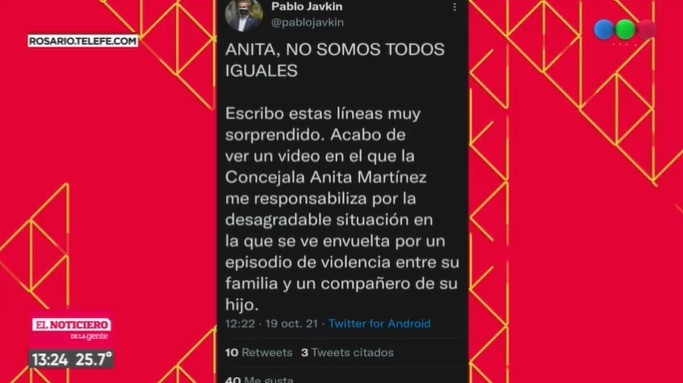 Pablo Javkin le respondió a Anita Martínez:  "Sinceramente, no lo puedo creer" | Rosario y la región