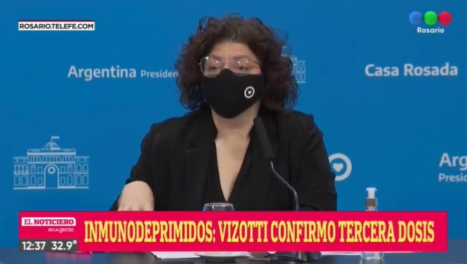 Vizzotti anunció que se comenzarán a aplicar terceras dosis de vacunas | Información General