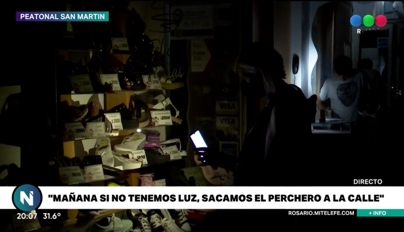 Comercios sin luz en pleno centro y a dos días del 24 | Rosario y la región