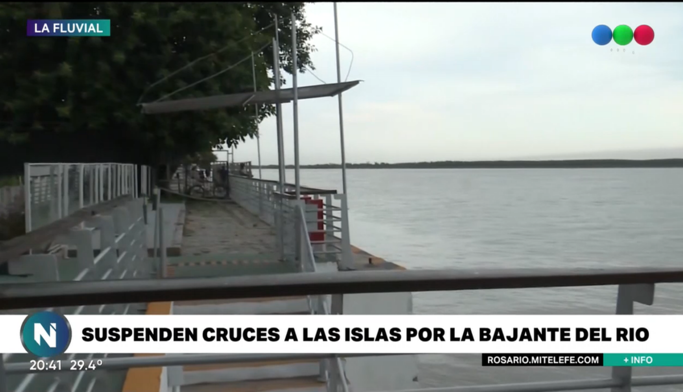 Suspenden el servicio de lanchas por la bajante del río | Rosario y la región