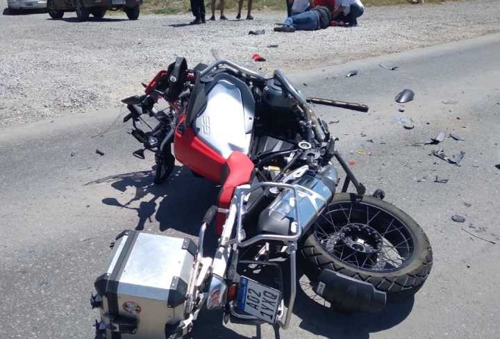 Un motociclista resultó herido en un fuerte choque en Roldán | Rosario y la región