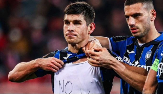 El pedido de paz de un futbolista ucraniano del Atalanta de Italia en plena Europa League | Deportes