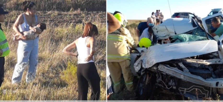 Una mujer policía decidió amamantar a una bebé tras tremendo choque cerca de Algarrobo | Información General