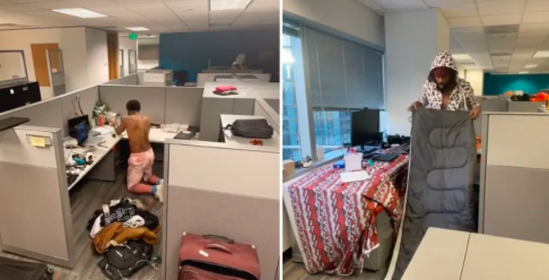 Se cansó de que no le aumentaran el sueldo y se fue a vivir a la oficina para protestar | Tecnología