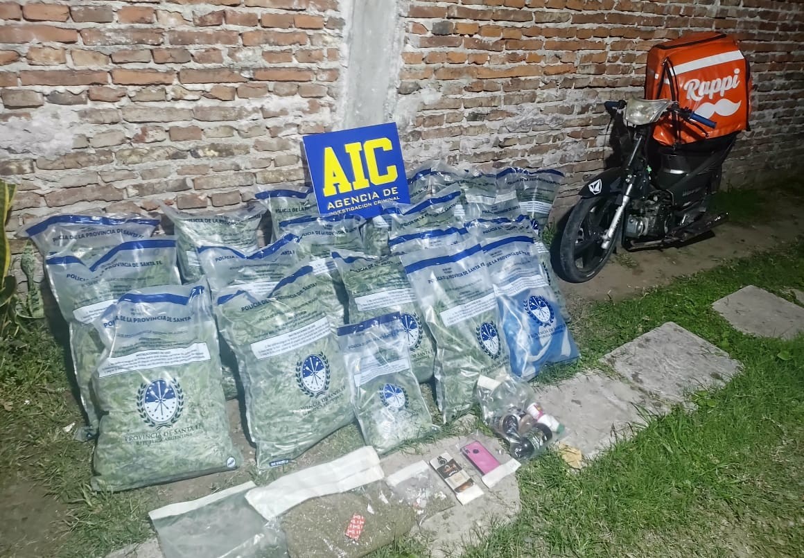 Hacía delivery de droga y secuestraron más de 50 kilos de marihuana | Rosario y la región