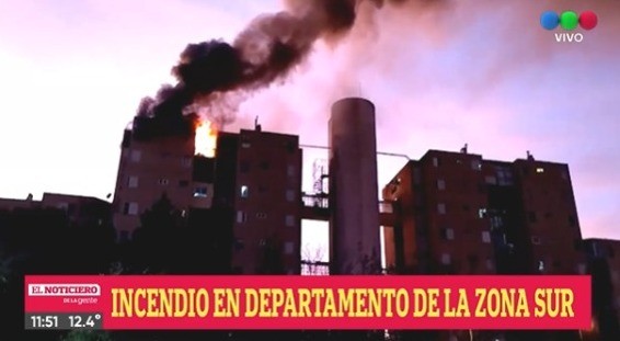 Impactante incendio en el fonavi de Ovidio Lagos y Rueda | Rosario y la región