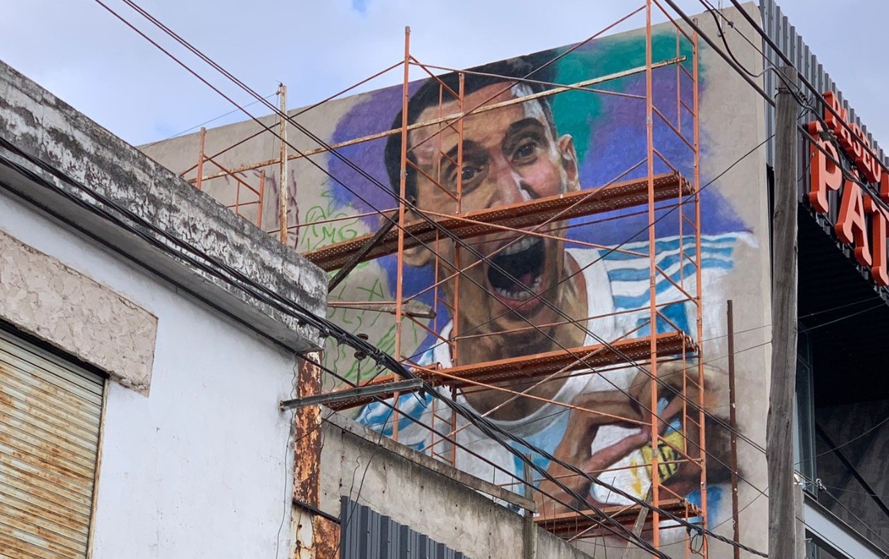 Se viene un gran mural con Di María, Messi y Maxi Rodríguez | Rosario y la región