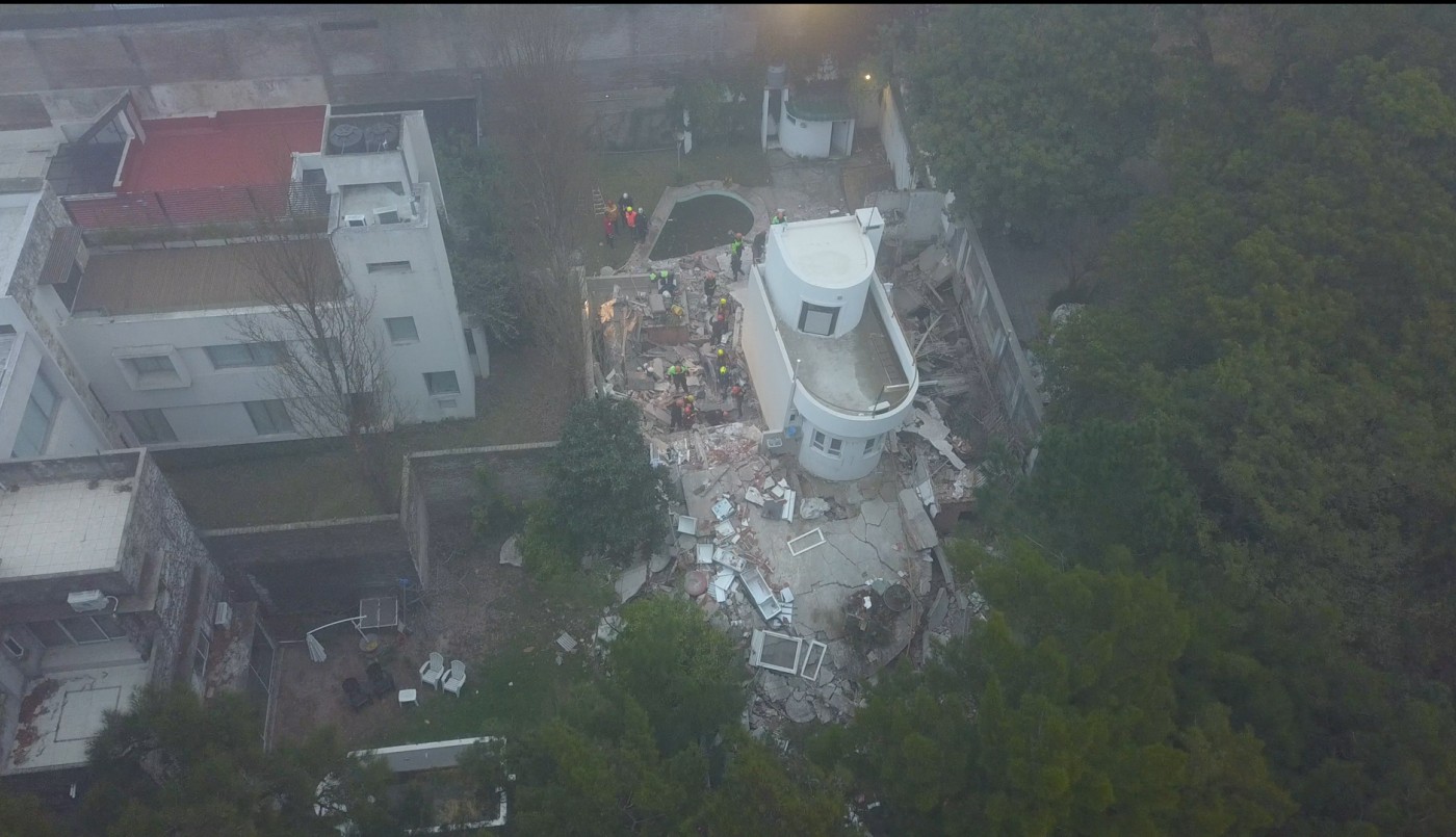 Las impactantes fotos del derrumbe en la barranca | Rosario y la región