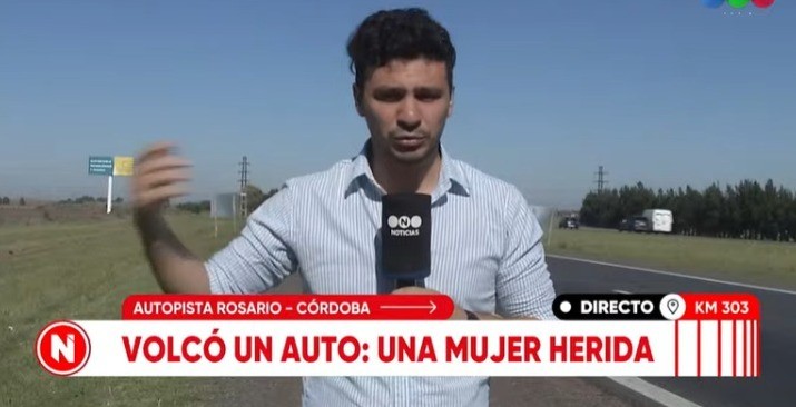 Volcó un auto en la autopista Rosario Córdoba: una mujer herida | Rosario y la región